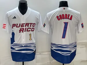 White Puerto Rico 2023 World Cup Baseball Jerseys 17