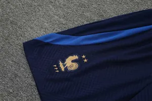 2022 France Training Suit Short Sleeve Kit White Blue 1