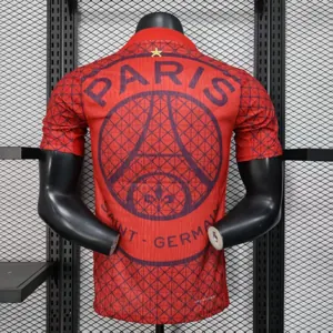 25-26 PSG Fourth Red Shirt Player version Kit Football Uniform AAAAJersey Dropship Yupoo 5