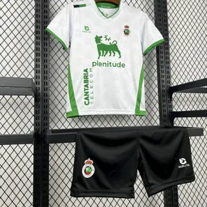 25-26 Racing de Santander Home Kids Kit Soccer T-Shirt AAAAJersey Supply Yupoo 2