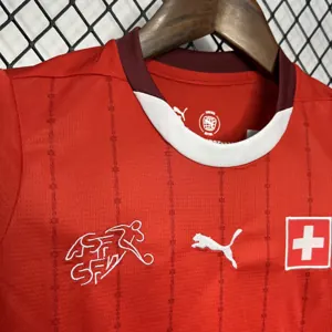 2024 Switzerland Home Kid Kits UEFA Euro Youth Apparels Football AAAAJersey Supplier 1