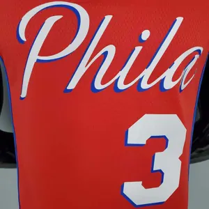 2021 IVERSON#3 76ers Jordan Themed Red 7