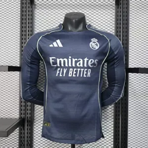 25-26 Real Madrid Away Player Version Long Sleeves Kit Soccer AAAAJersey Yupoo S-2XL