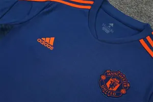 22-23 Manchester United Training Suit Short Sleeve Kit Blue 9