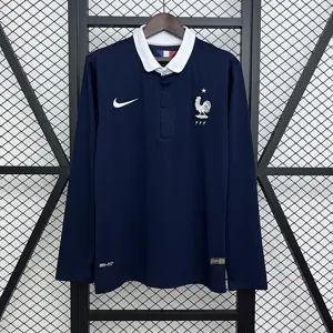 2014 France Home Retro Long Sleeve Kit Vintage Shirt AAAAJersey Wholesale Yupoo