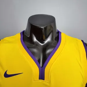 KUZMA #0 Lakers V-neck City Edition yellow 4