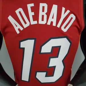 New Miami Heat Jordan ADEBAYO#13 Burgundy 5