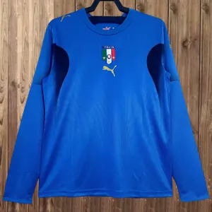 2006 Italy Home Retro Kit Long Sleeve Shirt Soccer AAAAJersey Yupoo