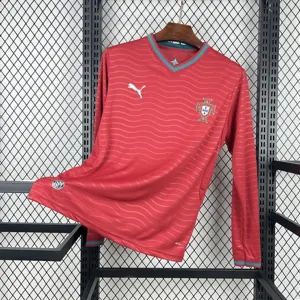 2026 World Cup Portugal Home Kit Football Long Sleeve T-Shirt AAAAJersey Supply Yupoo