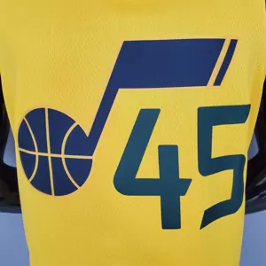 2021 MITHCELL#45 Jazz JORDAN theme yellow 6