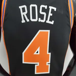 2022 Season Rose#4 Knicks Urban Edition Black NBA Jersey 7