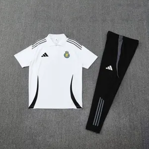 25-26 Al-Nassr White POLO Training Kits Football Tracksuits 1