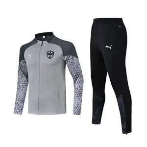 23-24 Rayados Monterrey Gray Jacket Suits Soccer Jerseys Yupoo 1