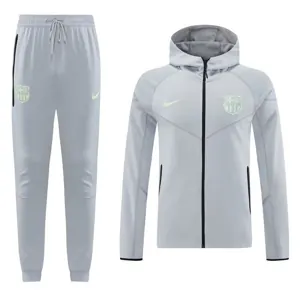 25-26 Barcelona Grey Football Tracksuit Long Jacket Suits