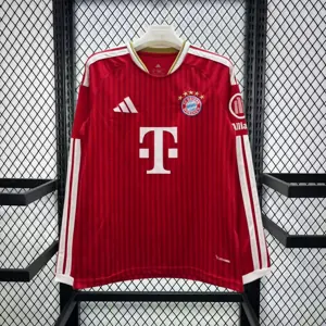 26-27 Bayern Munich Mens Home Kit Football Long Sleeve T-Shirt AAAAJersey Supply Yupoo 4 1