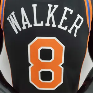 2022 Season Walker#8 Knicks Urban Edition Black NBA Jersey 9