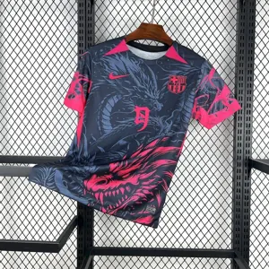 25-26 Barcelona Red Dragon Special Edition T-Shirt Football Apparels Soccer AAAAJersey Yupoo S-