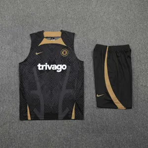 22-23 Chelsea vest training suit kit Black 5