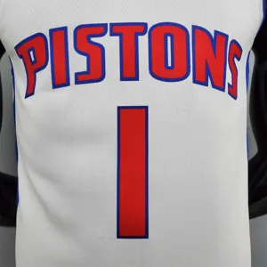 75th Anniversary Iverson #1 Pistons White 1