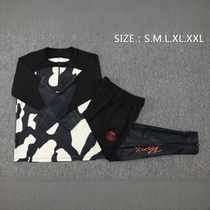 23-24 PSG Yellow and Black Camouflage Style Tracksuits Long Sleeve Kits Cheap Jerseys Yupoo 2