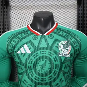 2026 World Cup Mexico Home Kit Player Version Long Sleeve Shirt Football AAAAJersey Dropship Yu 7