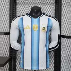 2026 World Cup Argentina Home Kit Player Version Football Long Sleeve Shirt AAAAJersey Supply Y