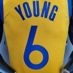 New YOUNG#6 Golden State Warriors yellow 2