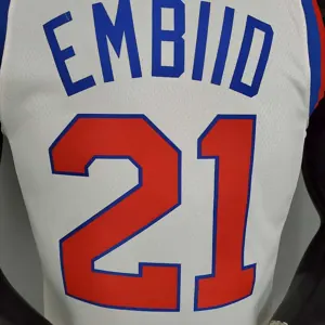 2021 76ers cursive retro limited EMBIID#21 white 3