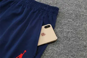 Polo Jordan PSG white sapphire blue print 2