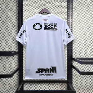 23-24 Corinthians Home Kit With All Sponsor White Shirt Soccer Jerseys For Sale 1
