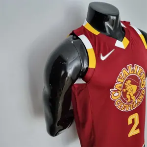2022 Cleveland Cavaliers Irving#2 Urban Edition Red NBA Jersey 3
