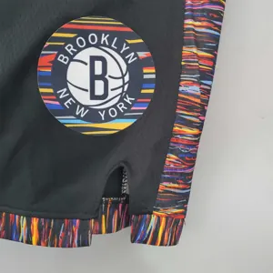 Brooklyn Nets City version black NBA shorts 9