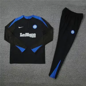 24-25 Inter Milan Long Sleeve Tracksuit Black Training Suits Football AAAAJersey Supplier