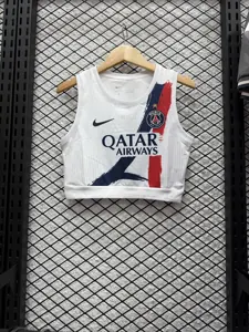 25-26 Paris Away Women Cheap Soccer White Kit Lady Vest Apparels AAAAJersey Supply Yupoo