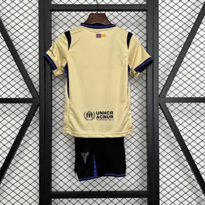 25-26 Barcelona Away Kid Kits Youth Apparels Sport AAAAJersey Supplier Yupoo 6