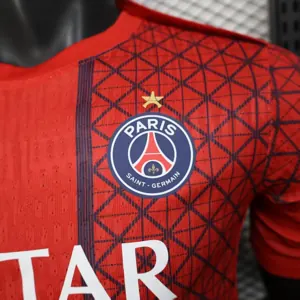 25-26 PSG Fourth Red Shirt Player version Kit Football Uniform AAAAJersey Dropship Yupoo 3