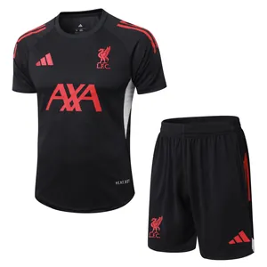 25-26 Liverpool Black Training Player Version Kits Football Tracksuits