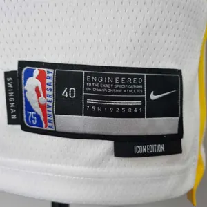 75th Anniversary Toscano#95 Golden State Warriors Mexico Exclusive White NBA Jersey 7