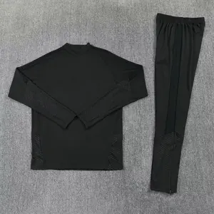 26-27 Real Madrid Mens Black Kit Football Aldult Training Long Sleeve Suit Yupoo 4 2