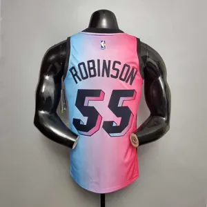 New Miami Heat ROBINSON #55 City Edition Pink Blue Gradient Color 6