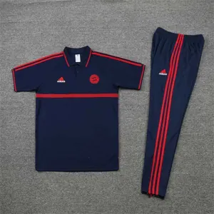 Polo Bayern sapphire blue and red three sides 14
