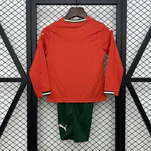 2025 Portugal Home Kid Kits Long Sleeve Youth Apparels AAAAJersey Dropship Yupoo 8