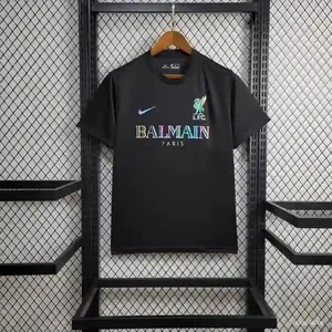 24-25 Liverpool Black Balmain Special Edition Kit Football AAAAJersey Yupoo
