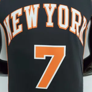2022 Season Anthony#7 Knicks Urban Edition Black NBA Jersey 1
