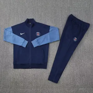 25-26 PSG Navy&Blue Tracksuits White Long Jacket Suits 2