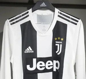 18-19 Juventus Home Retro Kit Vintage Player Version Long Sleeve Shirt AAAAJersey Dropship Yupoo 1