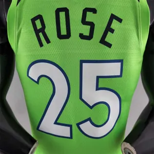 Minnesota Timberwolves ROSE#25 Air Jordan NBA Jersey Blue 4