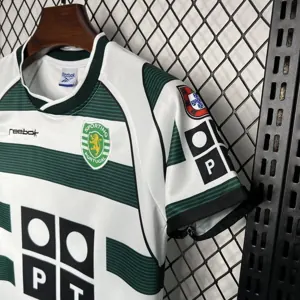 01-03 Sporting Lisbon Home Retro Kid Kits Youth Apparels Football AAAAJersey Yupoo 4