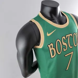 2020 BROWN#7 Boston Celtics City Edition Green NBA Jersey 2