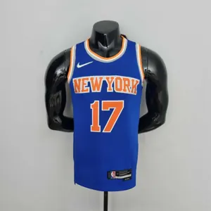 75th Anniversary Lin #17 New York Knicks Blue NBA Jersey
